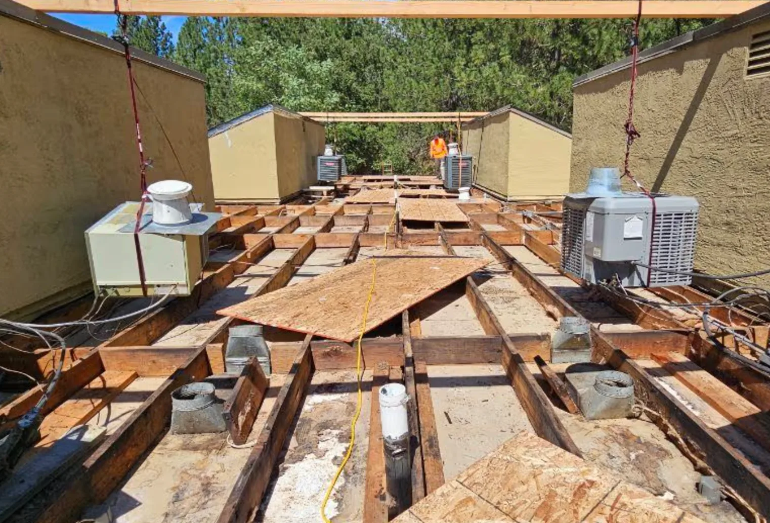 Commercial roofing repair details in Placerville
