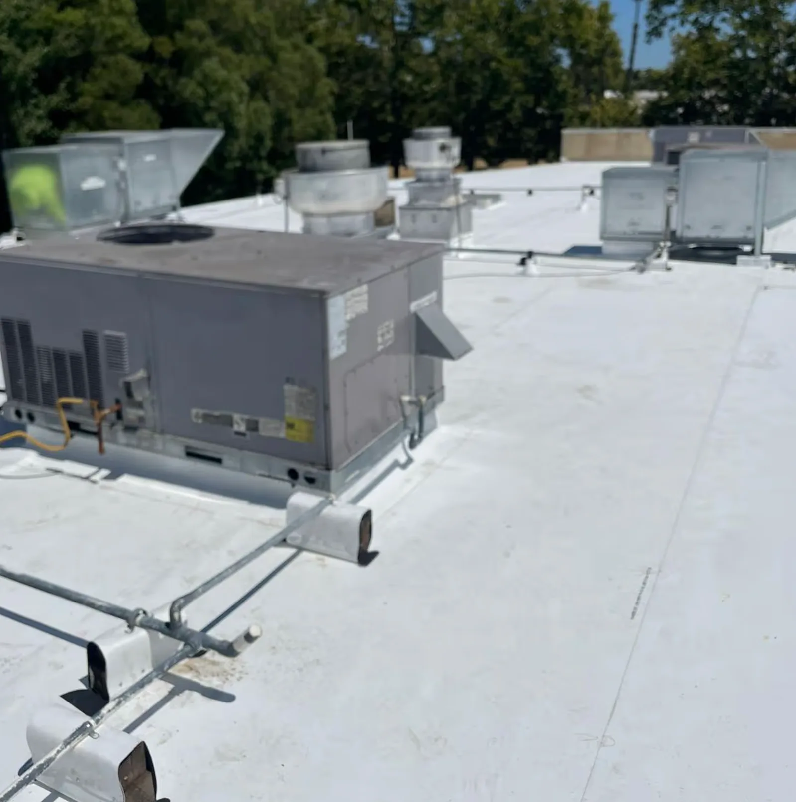 Commercial TPO roofing installation in Rancho Cordova