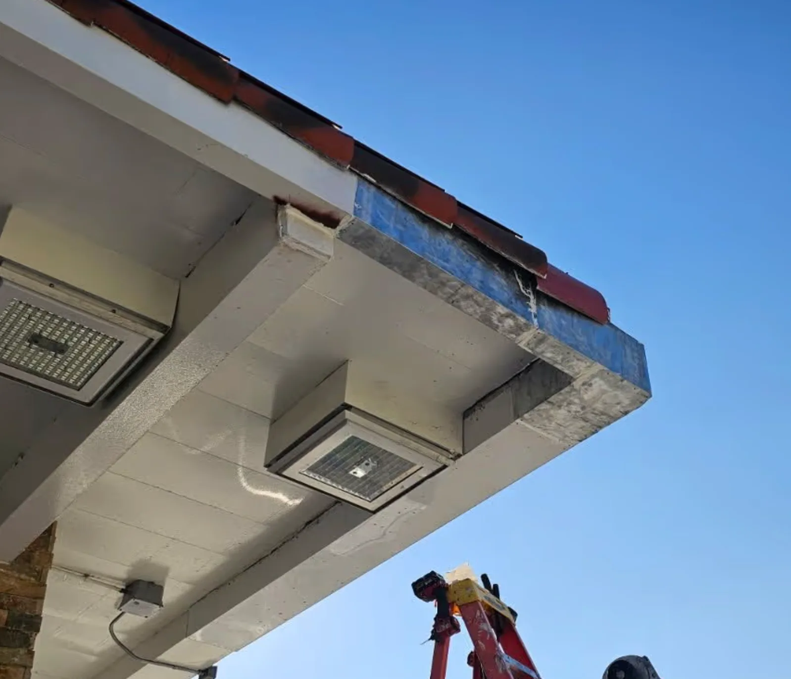 Sacramento gas station partial commercial roof repair