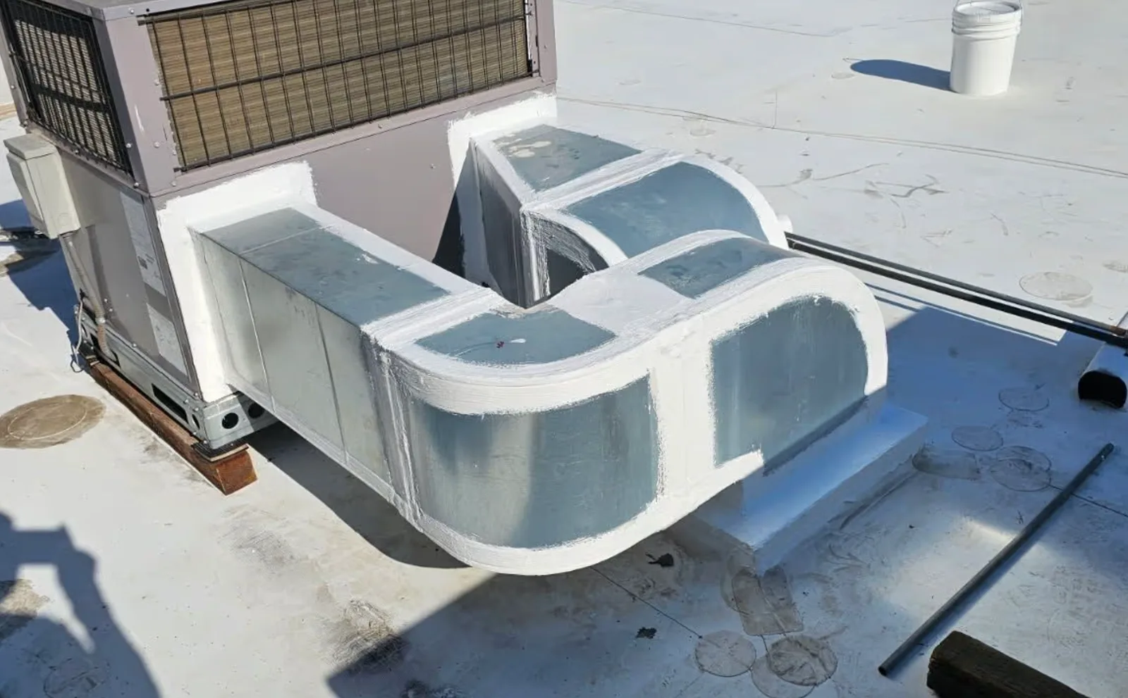 Commercial rooftop HVAC unit sealing project