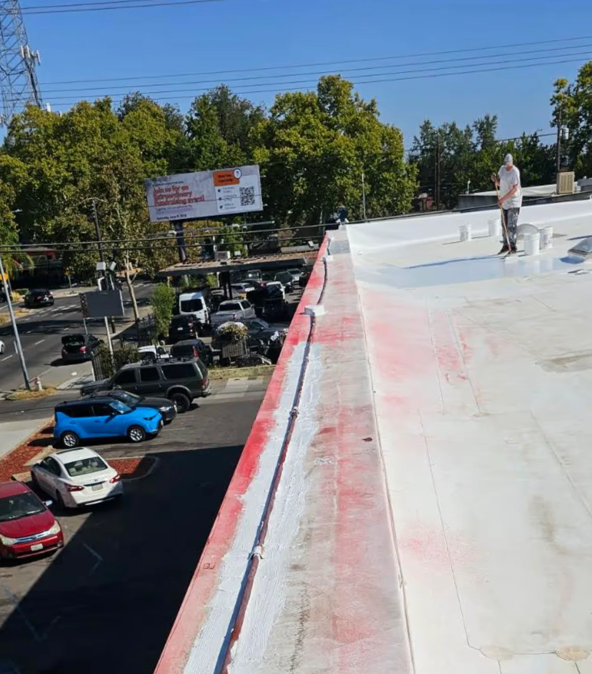 Commercial rooftop unit sealing completed by Higher Level Roofing
