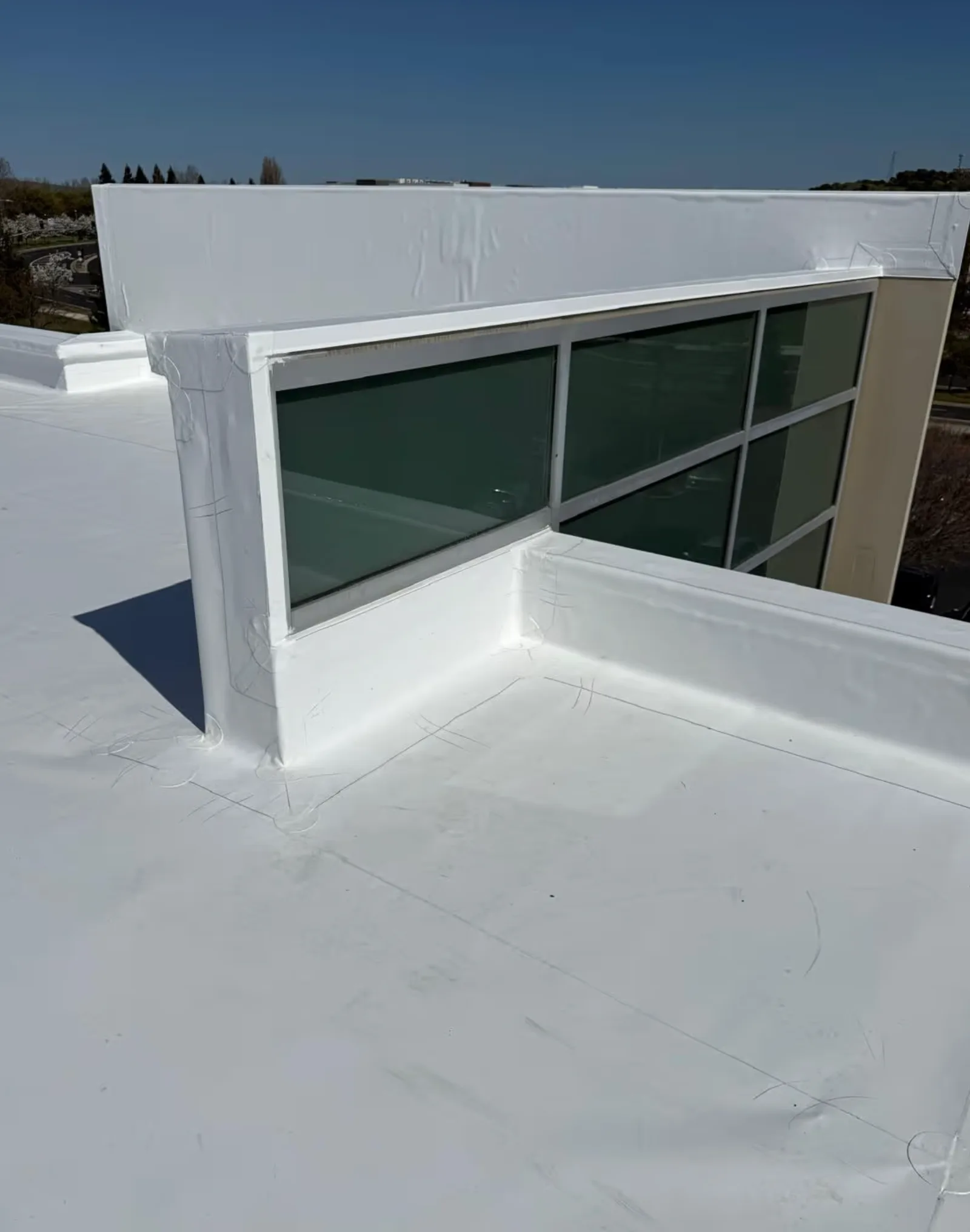 Completed TPO roofing details by Higher Level Roofing