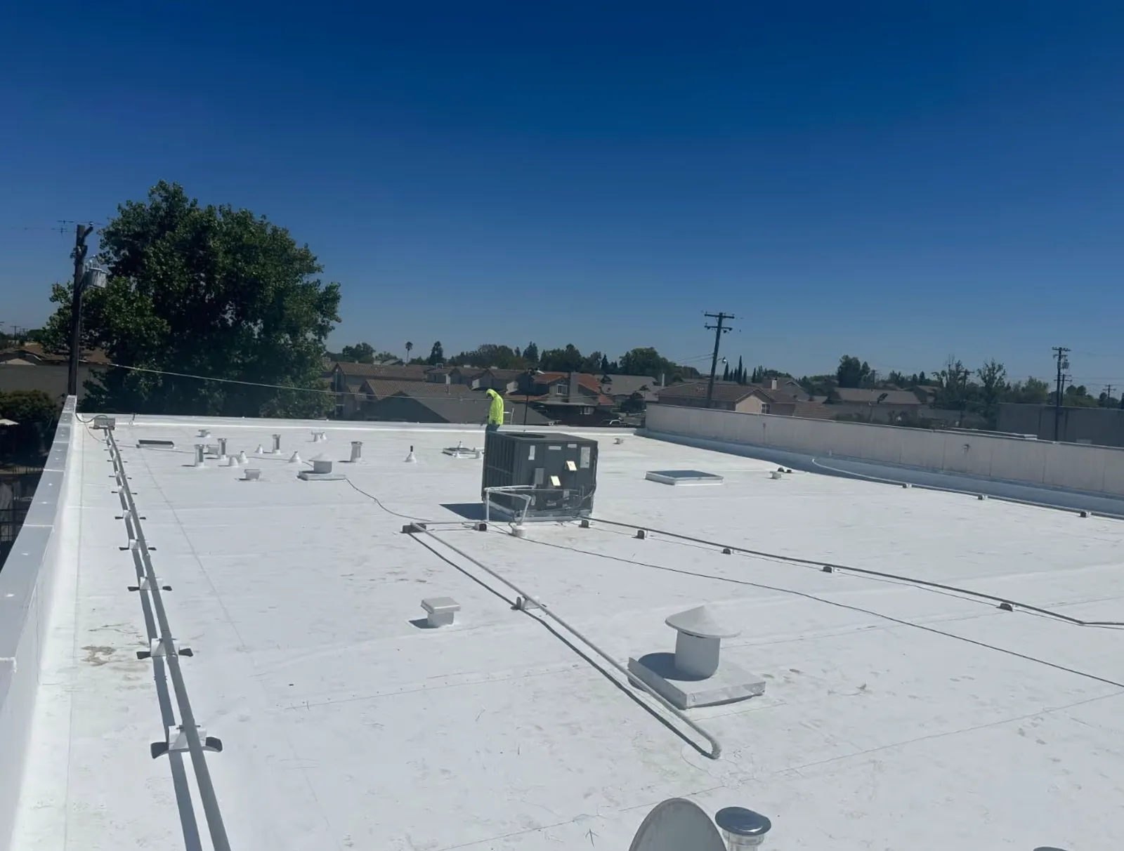 Tapered 60mil TPO roof system installation details