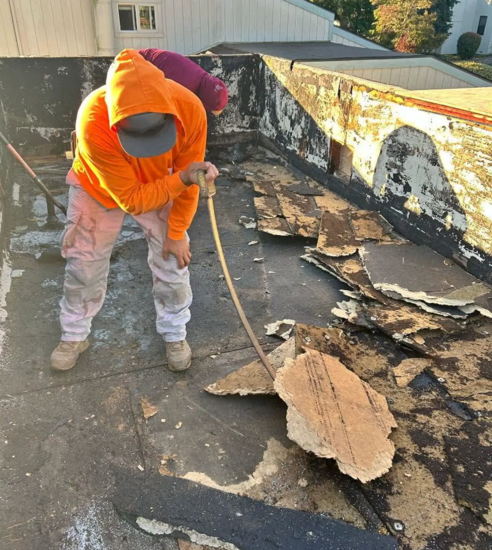 Commercial TPO roof installation details in Vacaville