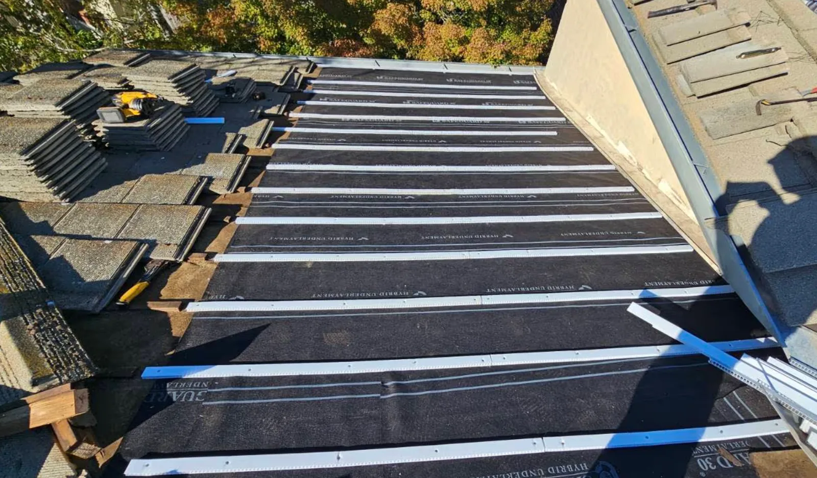 Residential roof repair project in Folsom, CA