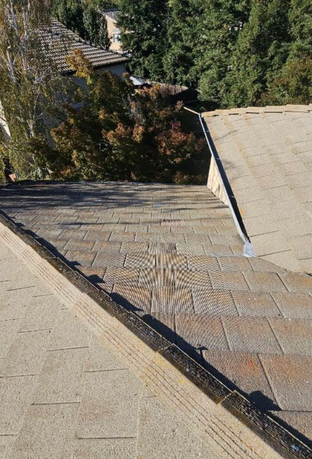 Completed residential roof repair by Higher Level Roofing