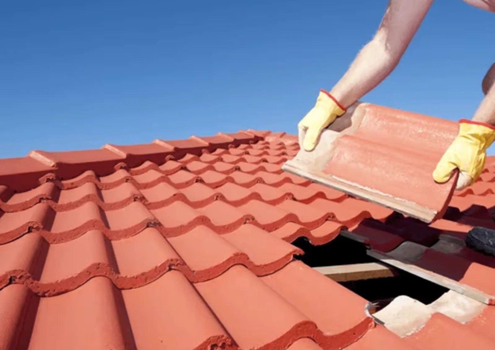 Tile roof repair project by Higher Level Roofing
