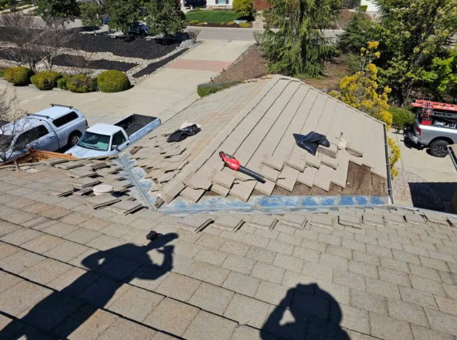 Tile roof restoration project in Folsom, CA